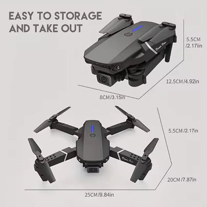 New E88Pro RC Drone 4K Professinal with 1080P Wide Angle Dual HD Camera Foldable RC Helicopter WIFI FPV Height Hold Apron Sell